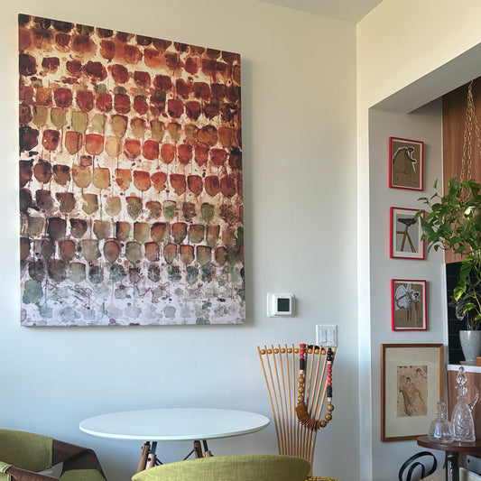 Wall Art With 100 Rose-Hips Teabags 40x50" - Teascarf Brooklyn