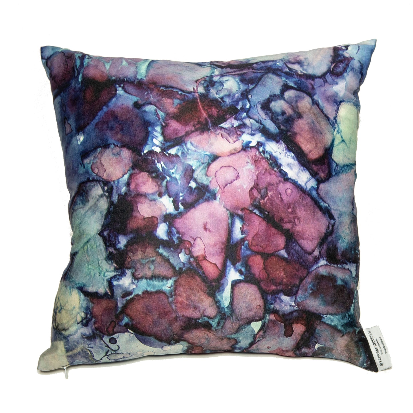 Garnet Square Tea-Printed Pillow Cover - Teascarf Brooklyn
