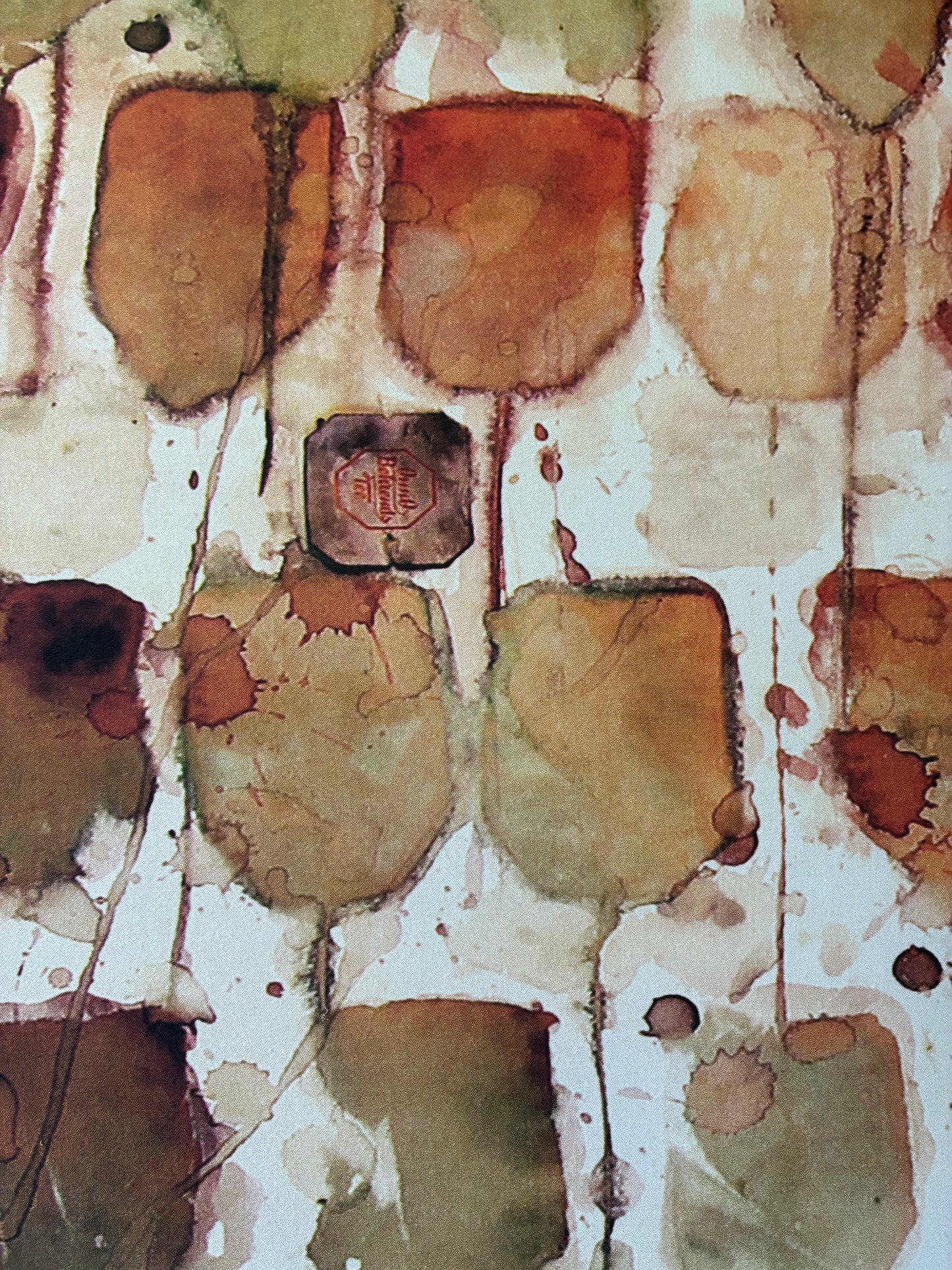 Wall Art Tea-Printed with 100 Rose-Hips Teabags 40x50" - Teascarf Brooklyn