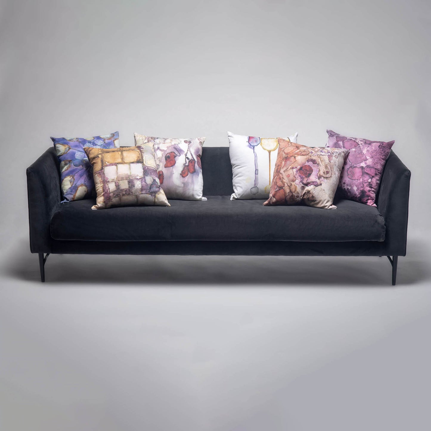 Cheers Trio Square Tea-Printed Pillow Cover - Teascarf Brooklyn