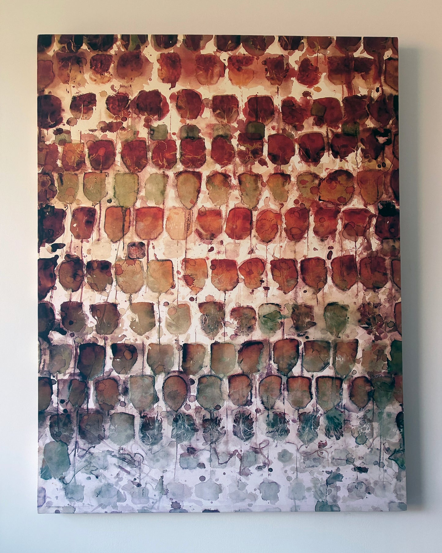 Wall Art Tea-Printed with 100 Rose-Hips Teabags 40x50" - Teascarf Brooklyn