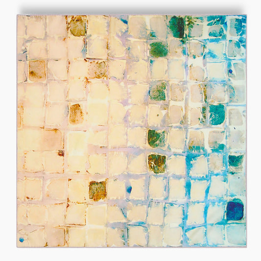 Calm Camomile Small Square Tea-Printed Silk Chiffon Scarf - 100% Silk, 24x24" - Teascarf Brooklyn