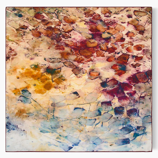 Rare Earth Small Square 100% Silk Chiffon Tea-Printed Scarf, 24x24" - Teascarf Brooklyn