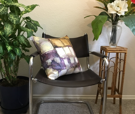 Soft Citrine Square Tea-Printed Pillow Cover - Teascarf Brooklyn