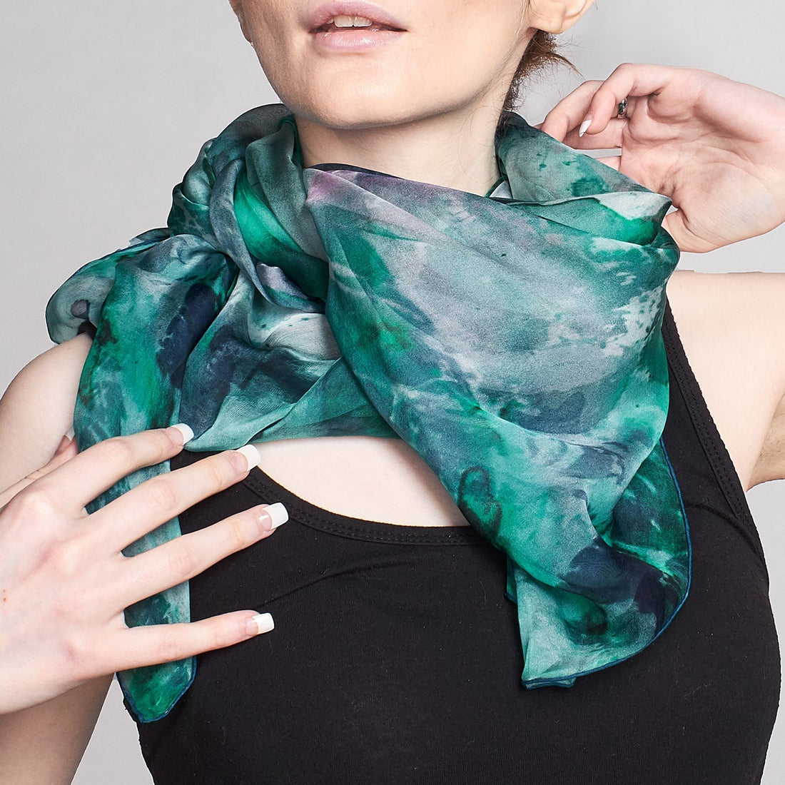 Teascarf Brooklyn silk scarf laid flat — why a silk scarf is worth keeping