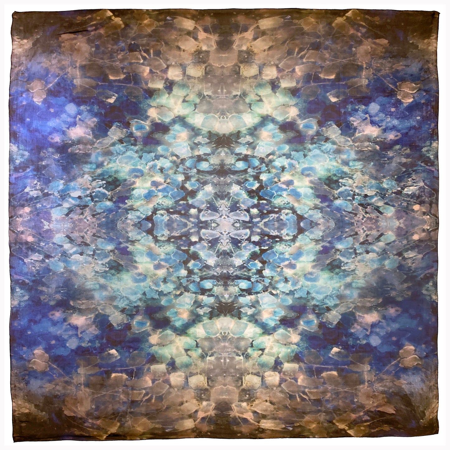 Oversized Blue Dream Silk Chiffon Scarf