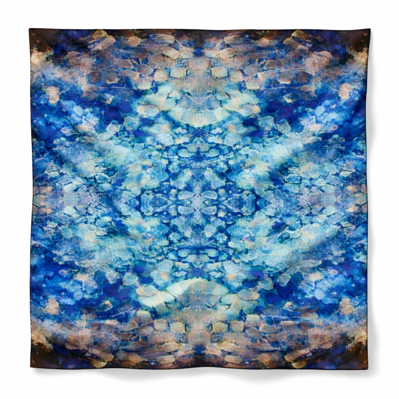 Blue Dream — Silk Chiffon Art Scarf (52")