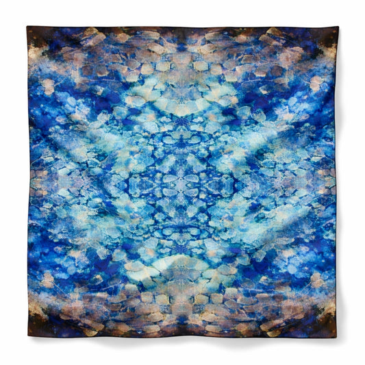 Blue Dream — Silk-Wool Art Scarf (52”)