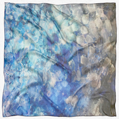 Blue Dream — Silk Chiffon Art Scarf (24")