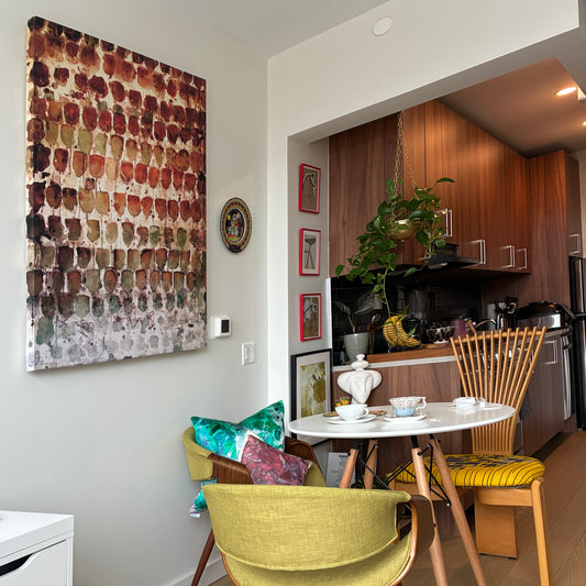 Teascarf Brooklyn • Wall Art With 100 Rose-Hips Teabags (40x50")