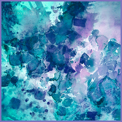 Peacock Green Small Square 100% Silk Chiffon Tea-Printed Scarf, 24x24" - Teascarf Brooklyn