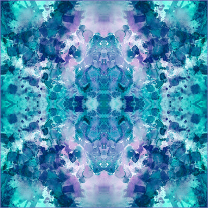 Peacock Green Oversized Square Silk Chiffon Scarf - 100% Silk, 53x53"
