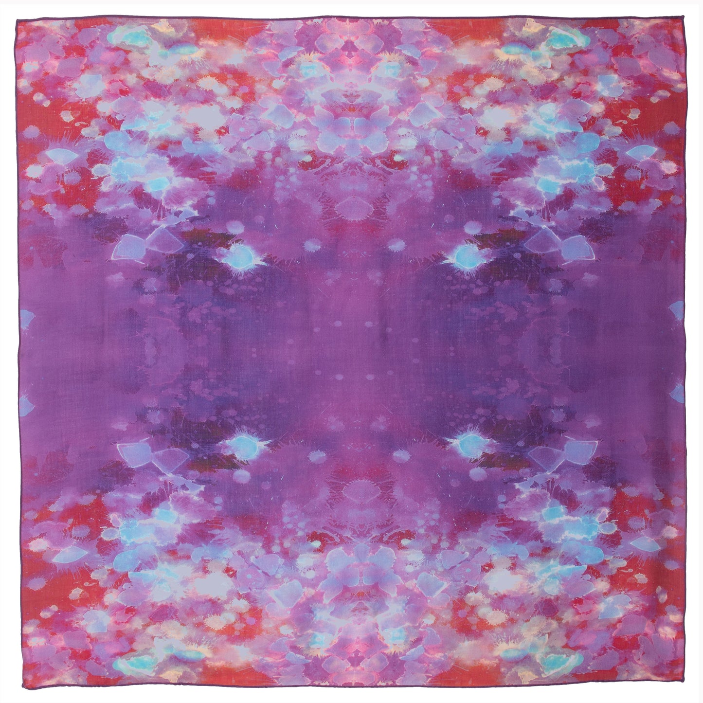 Oversized Purple Rain Silk/Wool Scarf
