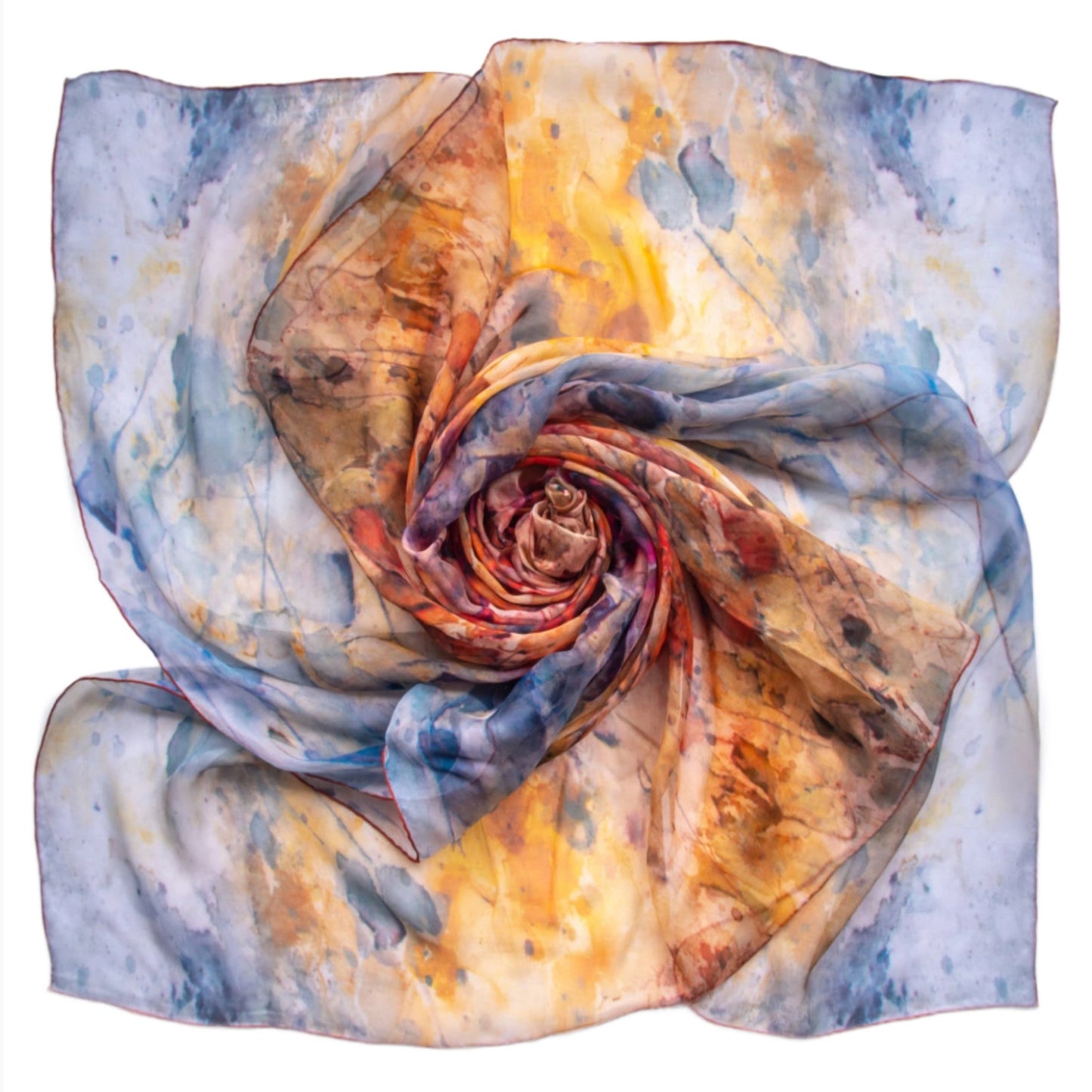 Oversized Rare Earth Silk Chiffon Scarf