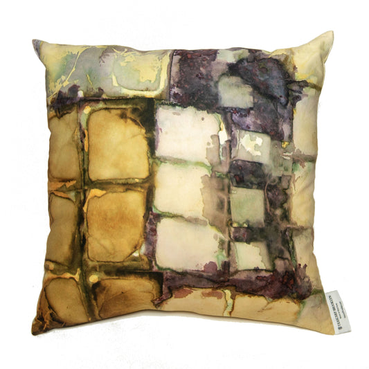 Soft Citrine Square Tea-Printed Pillow Cover - Teascarf Brooklyn