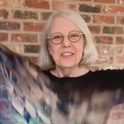 Blue Dream — Silk Chiffon Art Scarf (52")