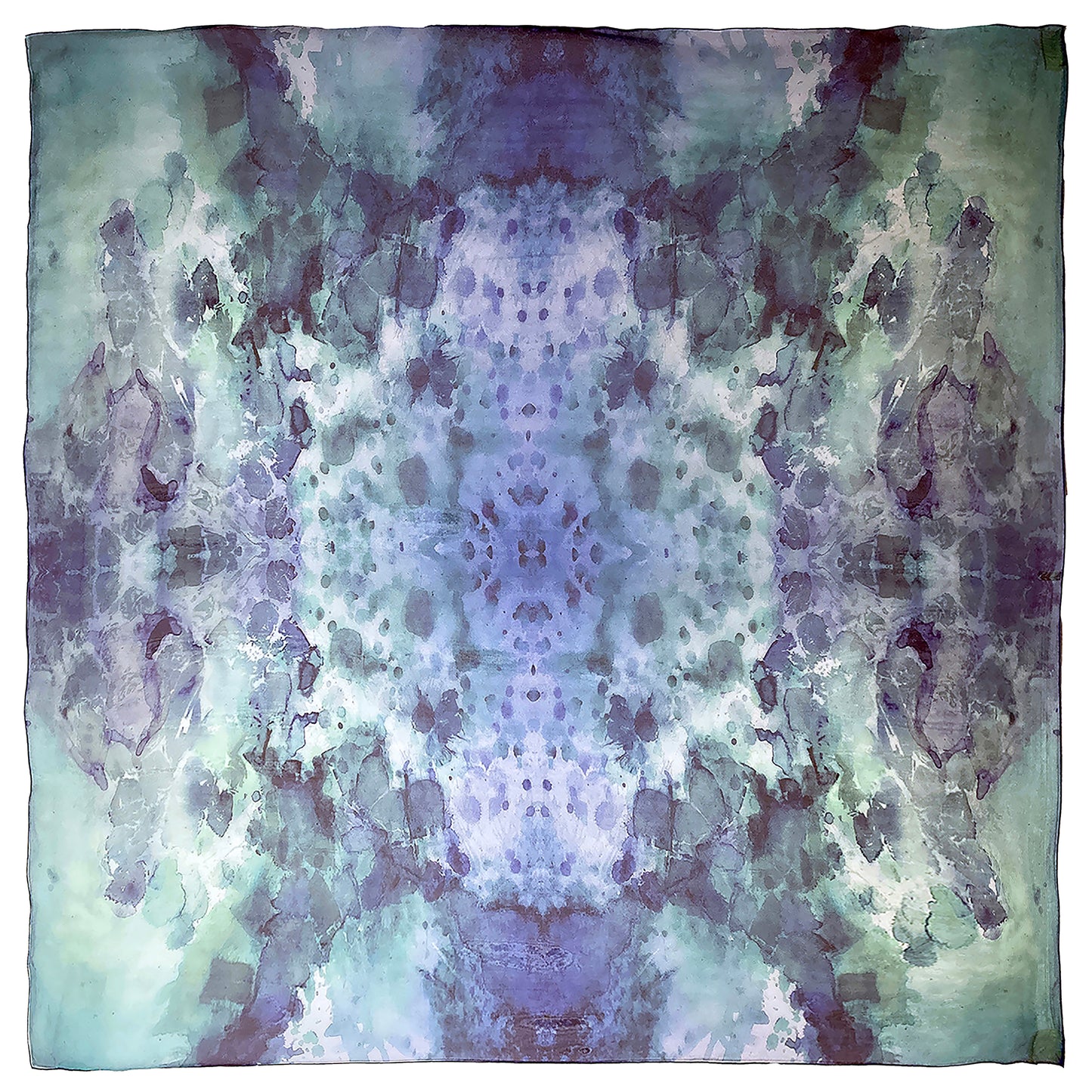 Oversized Clear Blue Silk Chiffon Scarf