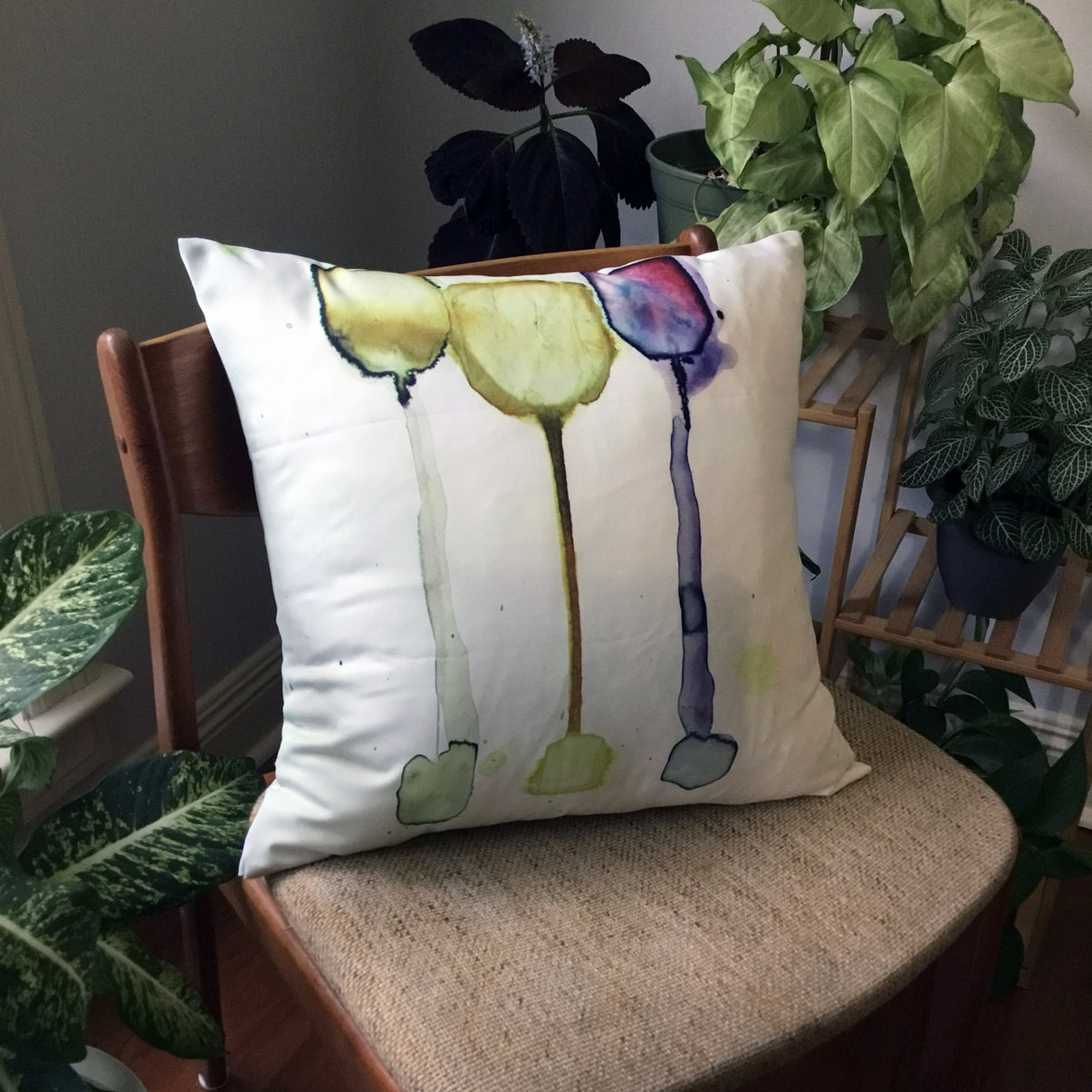 Cheers Trio Square Tea-Printed Pillow Cover - Teascarf Brooklyn