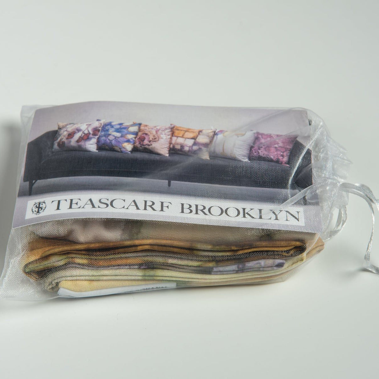 Soft Citrine Square Tea-Printed Pillow Cover - Teascarf Brooklyn